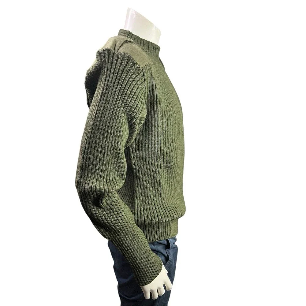 NWT US Military DSCP Sweater Mens 36 Army Green Valor Collection Wool Commando